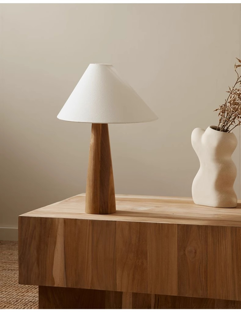 Дизайнерский настольный светильник Alvin Teak by McMullin & Co