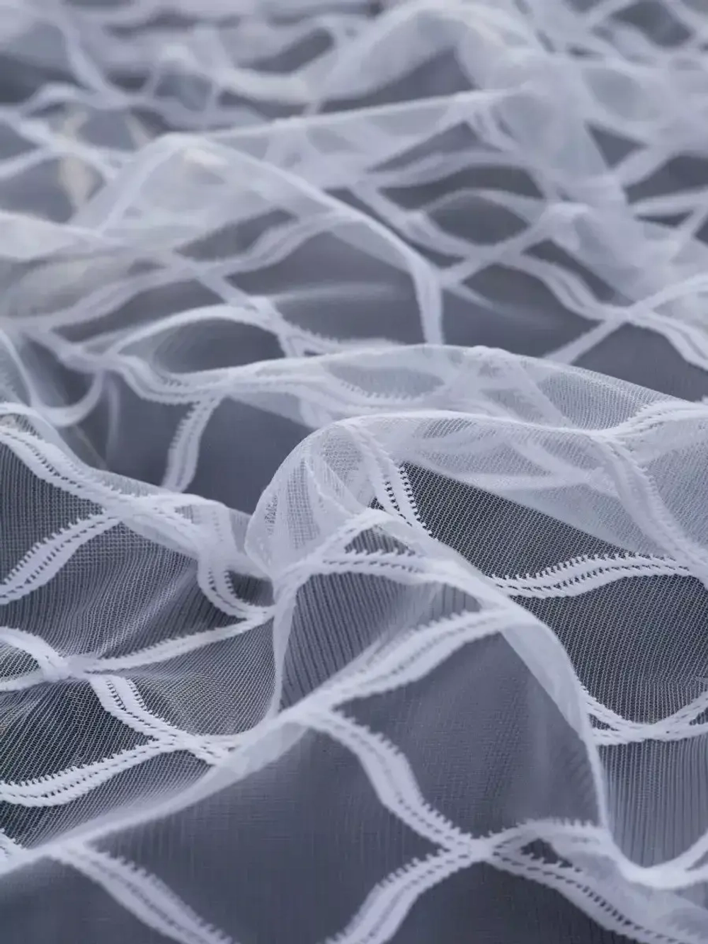 Тюль 500 на 270 в гостиную готовый с утяжелителем