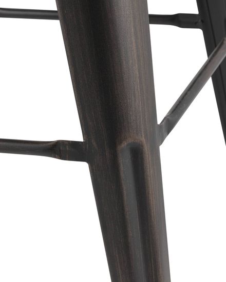 Стул барный TOLIX WOOD черный патина золото