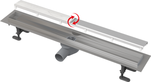 Трап  желоб с унив. крышкой (550мм) нерж  ALCAPLAST