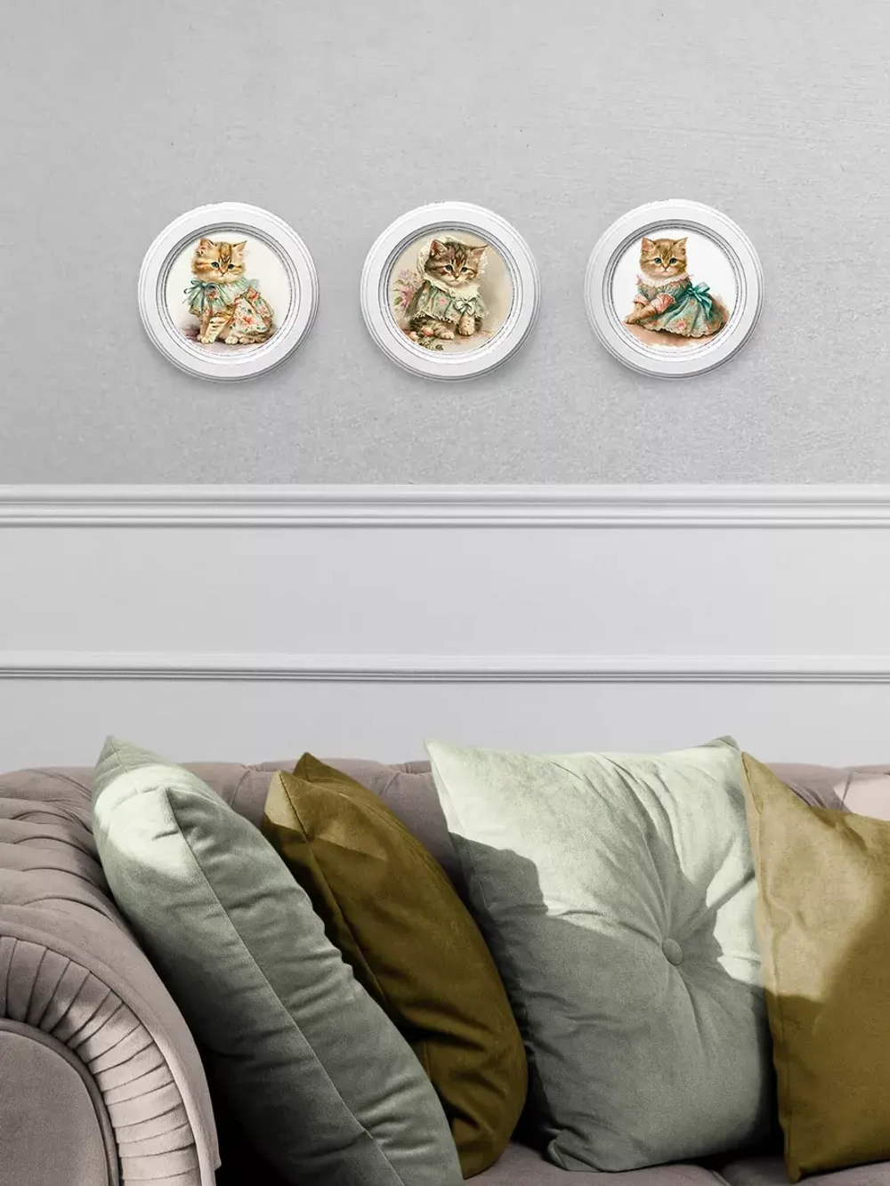 Картины на стену интерьерная на холсте 3 шт 17.5 см