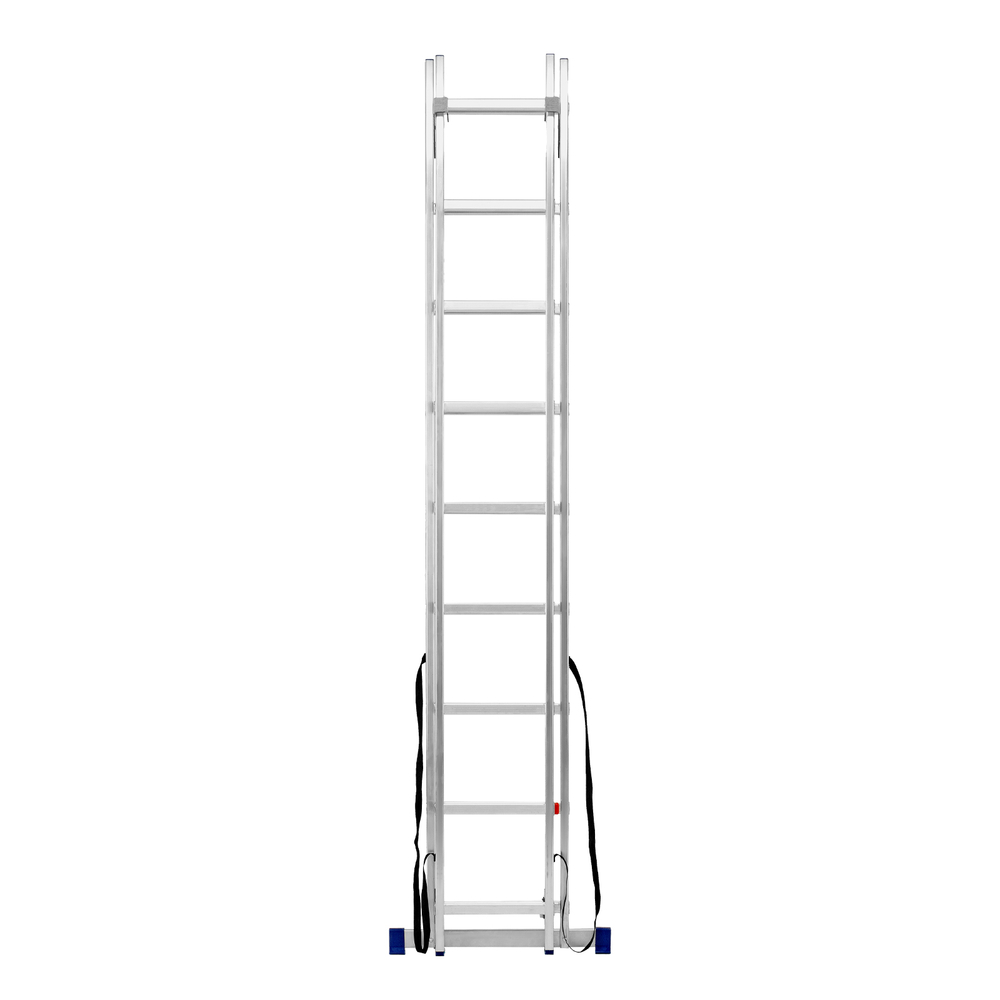Лестница Сибртех двухсекционная 9 ступеней, алюминиевая
