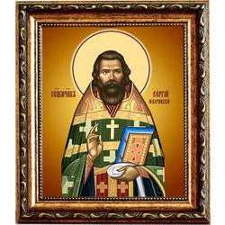 Сергий Флоринский, Раквереский, священномученик, пресвитер. Икона на холсте.