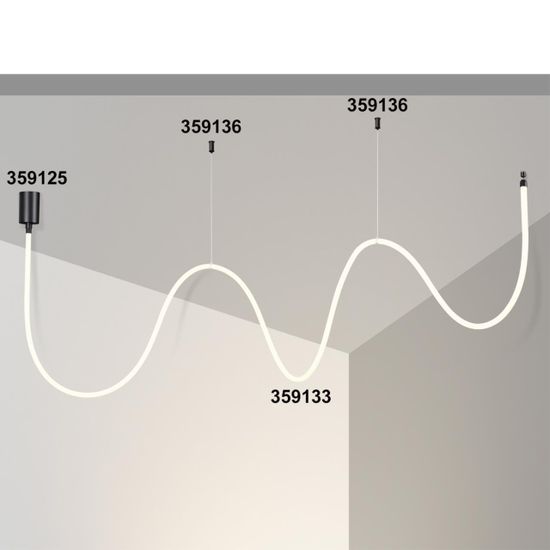 359125 KONST NT23 070 черный База для накладного монтажа светильников 359128-359133 IP20 15-40W 170-265V RAMO
