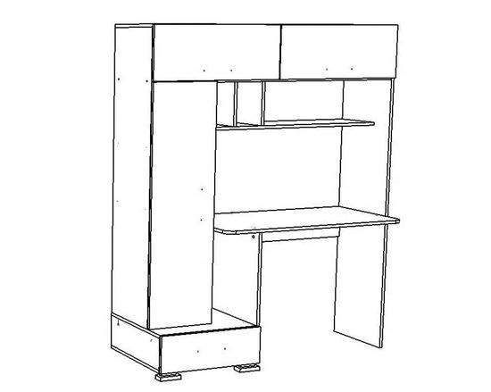 Стол письменный  ПРИНС левый