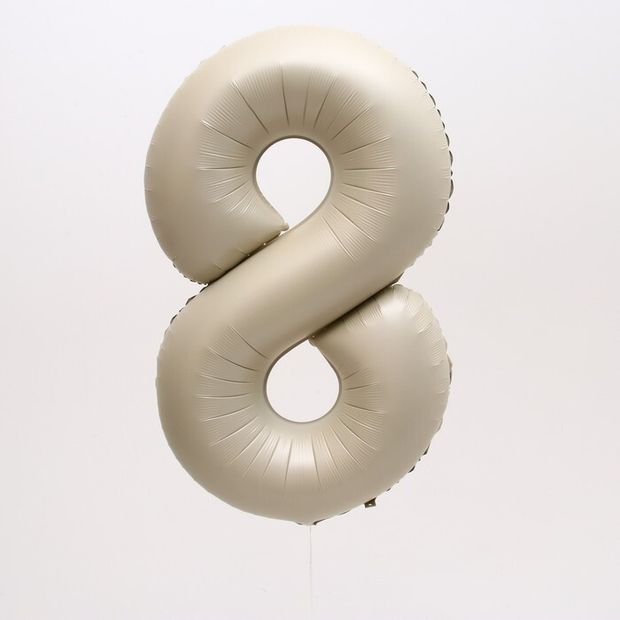 К Шар 40 Цифра 8  «Взбитые сливки» (БГ-60)