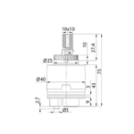 Картридж с ножками D40 IDDIS, 999C40H0SM (заменяет D40 BL CD #4)