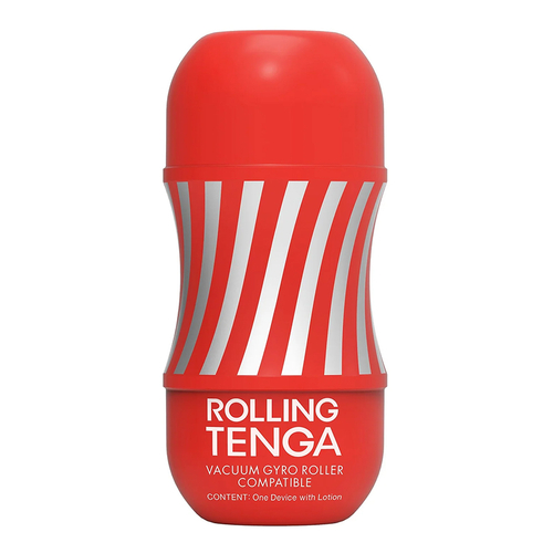 Красный мастурбатор 15,5см для устройства с вращением и созданием вакуума Tenga Rolling Gyro Roller Cup Regular TOC-101GR