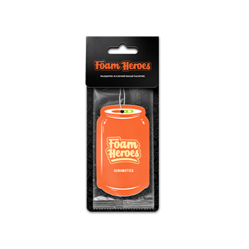 Foam Heroes Auramatica Мандарин и карамельный базилик - подвесной картонный ароматизатор