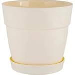Горшок для цветов InGreen Villa de Fiori с фиксируемым поддоном 4л, D200мм, белоснежный жа