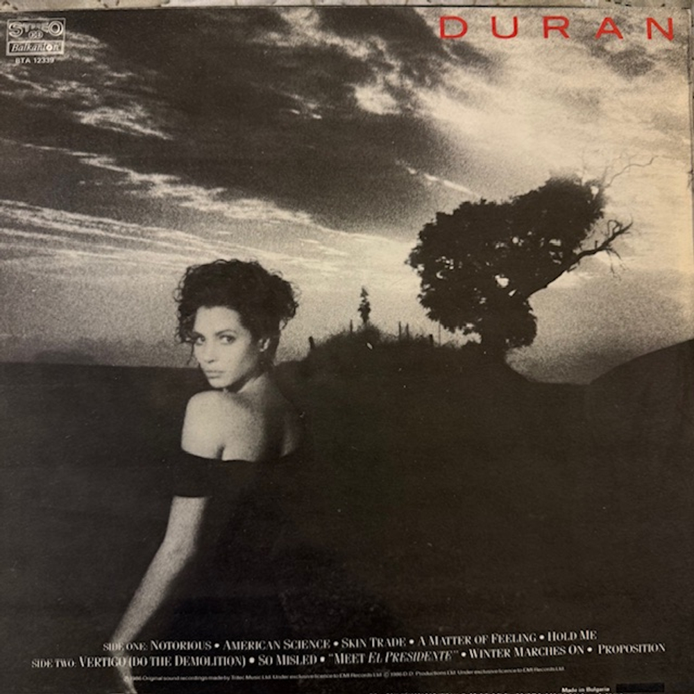 Виниловая пластинка Duran Duran – Notorious (Мелодия) LP