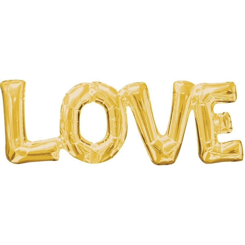 Фольгированный воздушный шар-слово &quot;LOVE&quot; золото