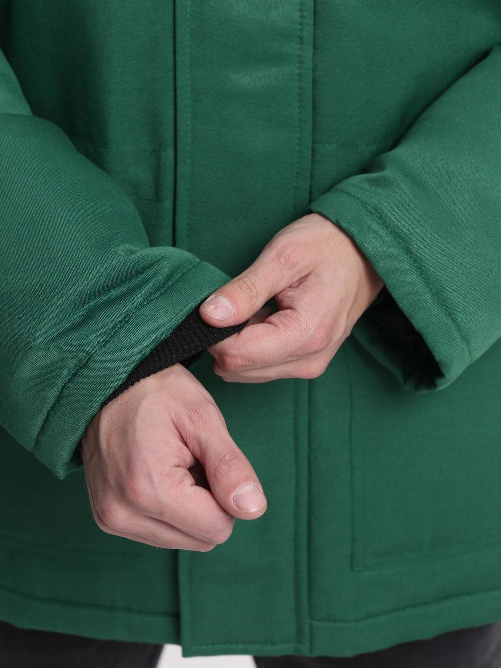 Куртка зимняя для бригадира NEW (тк.Смесовая,210), зеленый/лимонный