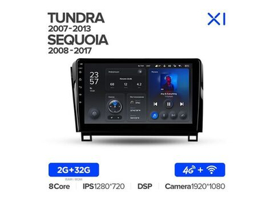 Магнитола Teyes X1 2-32 Wi-Fi + 4G Toyota Tundra XK50 2007 — 2013/ Sequoia XK60 2008 - 2017 10.2"