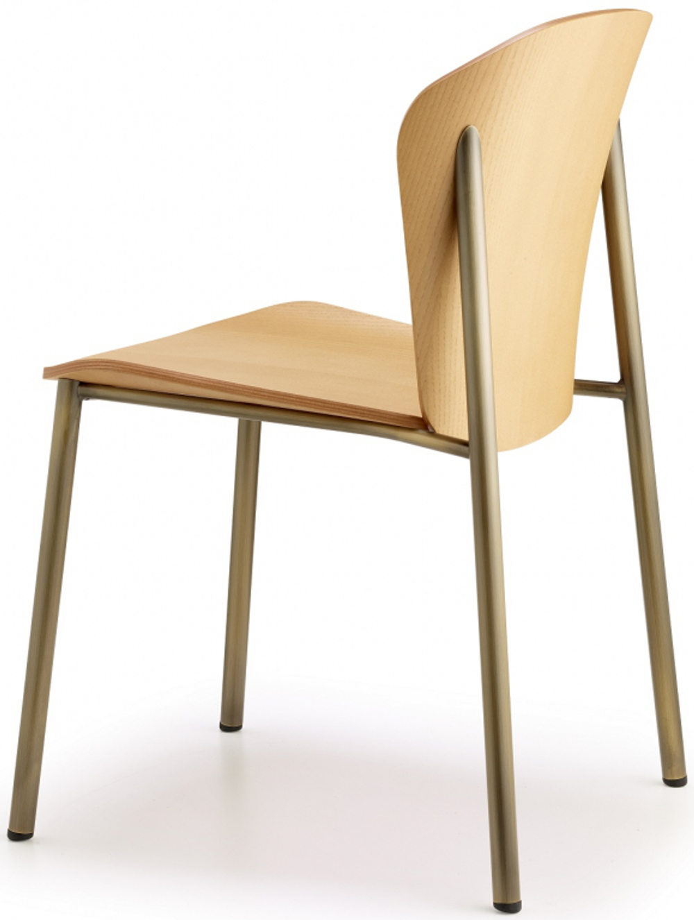 Стул деревянный Scab Design Finn Metal Wood, винтажная бронза, светлый ясень