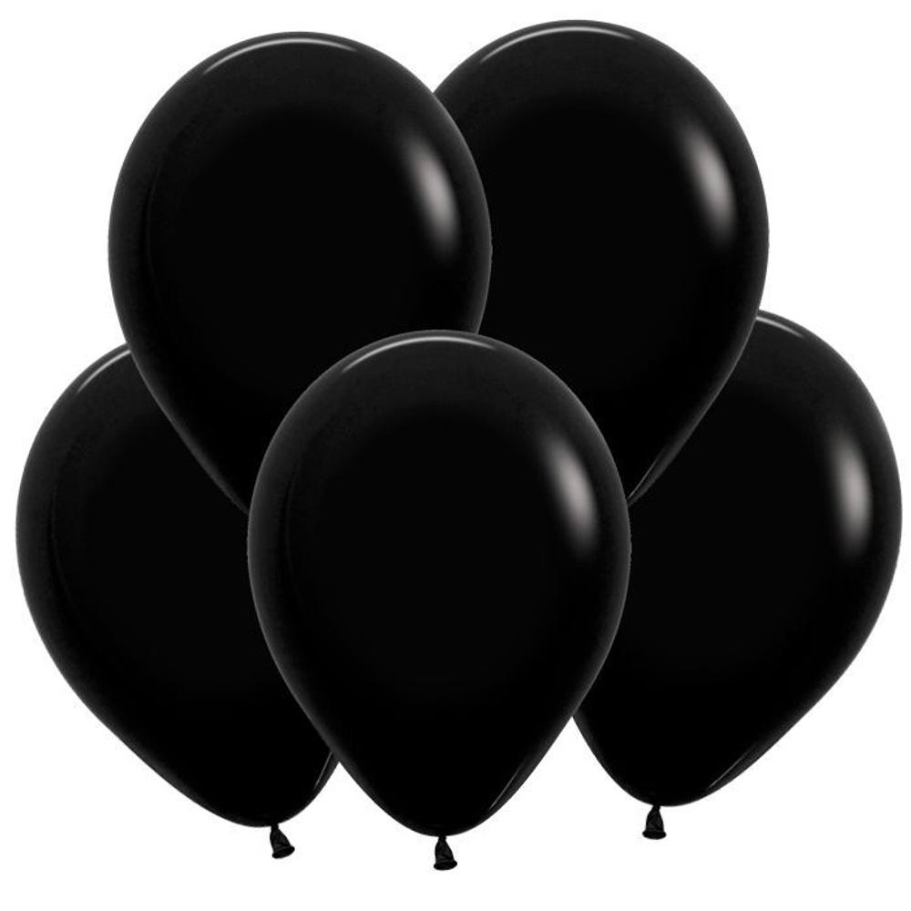 Шар 10" Черный, Пастель / Black 080 Sp