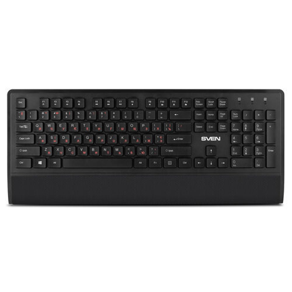 Набор беспроводной SVEN KB-C3800W, клавиатура, мышь 5 кнопок + 1 колесо-кнопка, коврик, SV-017293