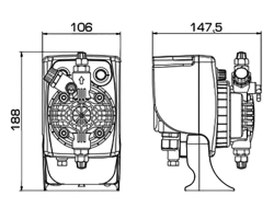 Etatron Насос дозирования мембранный PKX-MA/A 0105 230V