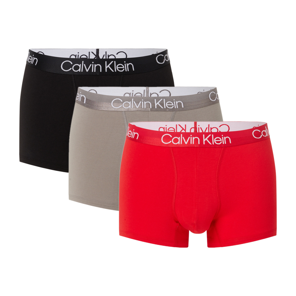 Мужские боксеры спортивные Calvin Klein Modern Structure Trunk 3P - black/exact/faded grey
