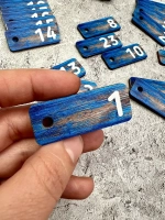 Номерки для ключей 2х5см