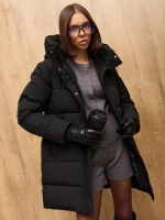 Куртка зимняя удлиненная с капюшоном