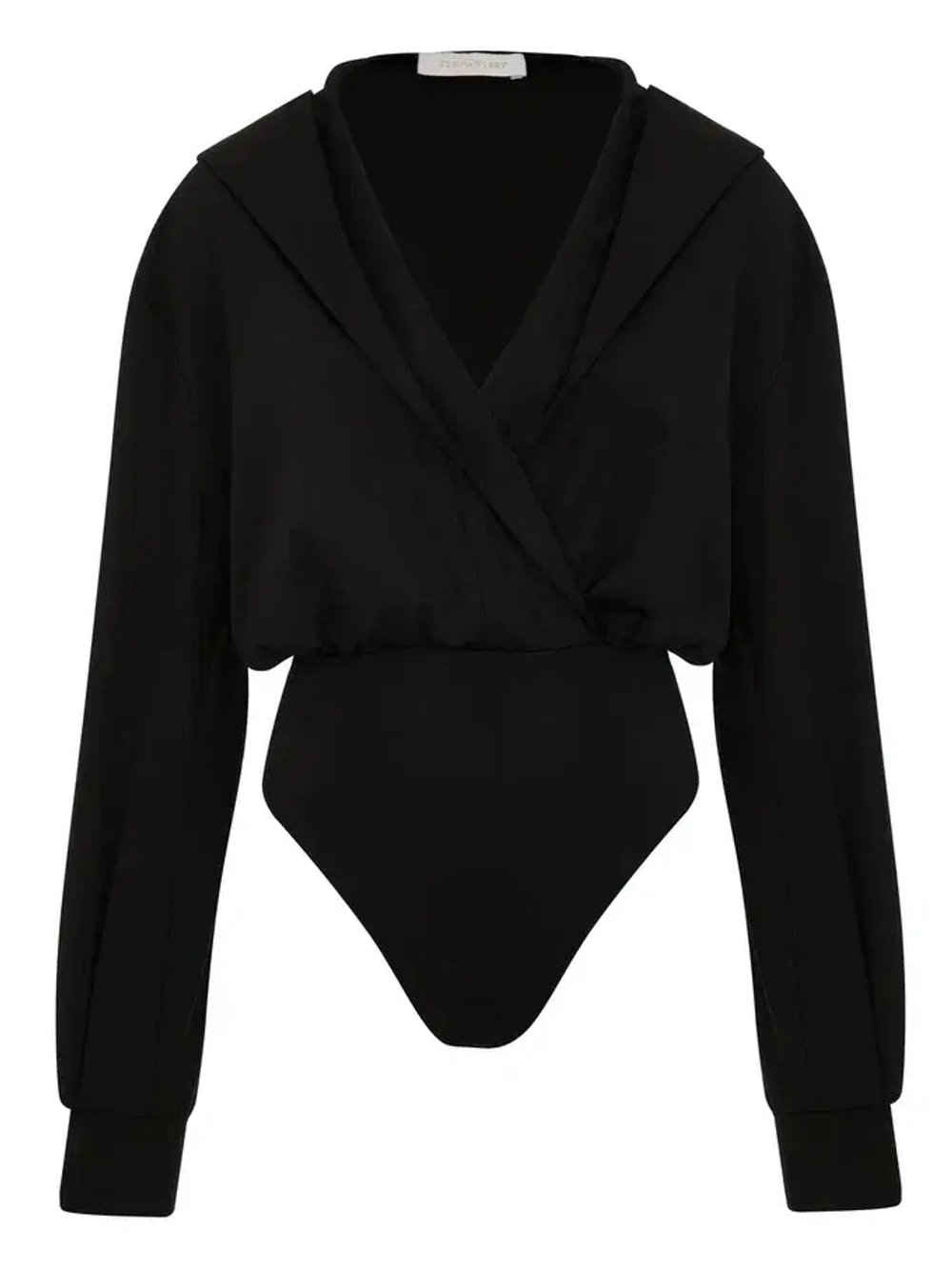 Боди с капюшоном, черный