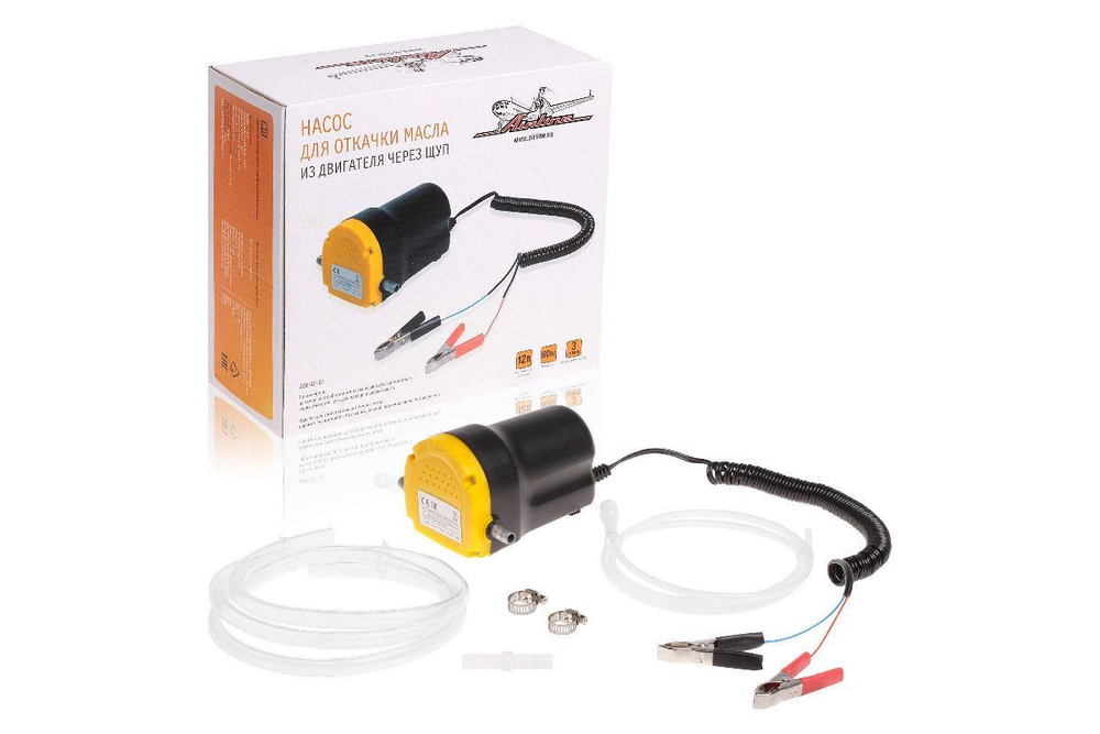 Насос 12В для откачки масла из двигателя через щуп