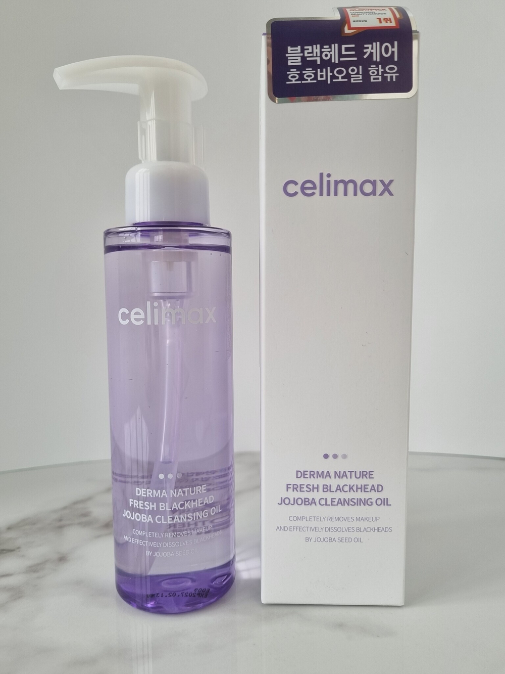 Гидрофильное масло от чёрных точек Celimax Derma Nature Fresh Blackhead Jojoba Cleansing Oil 150 мл