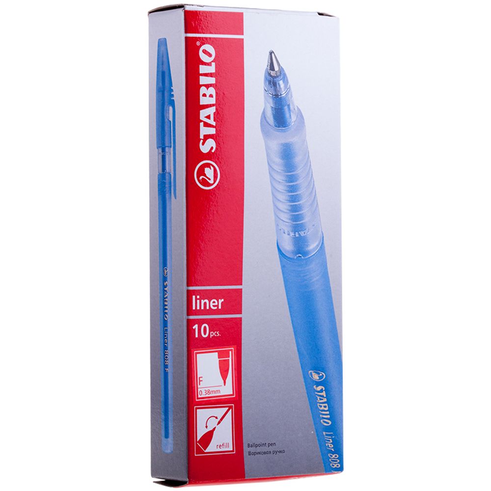 Ручка шариковая Stabilo "Liner 808" зеленая, 0,7мм