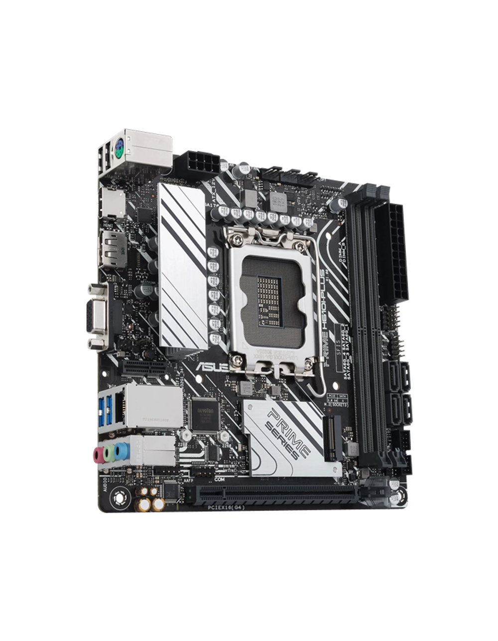Материнская плата ASUS PRIME H610I-PLUS-CSM, LGA1700, B610, 2*DDR5, 4*SATA, 1*M.2, 2*USB 3.2, 2*USB 2.0, 1*PCIx16, HDMI+DP+VGA, mITX; 90MB1GB0-M0EAYC