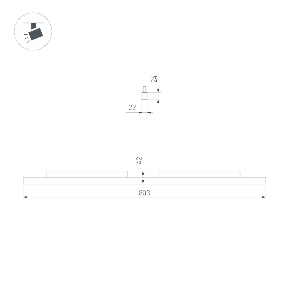 Светильник MAG-ORIENT-FLAT-L800-27W Warm3000 (WH, 100 deg, 48V, DALI) (Arlight, IP20 Металл, 5 лет) 060476