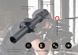 Оптический прицел Vector Optics Continental 1-6x28 Tactical FFP, сетка BDC & Wind, 34 мм, тактические барабаны, Zero Stop, азотозаполненный, с подсветкой (SCFF-31P)
