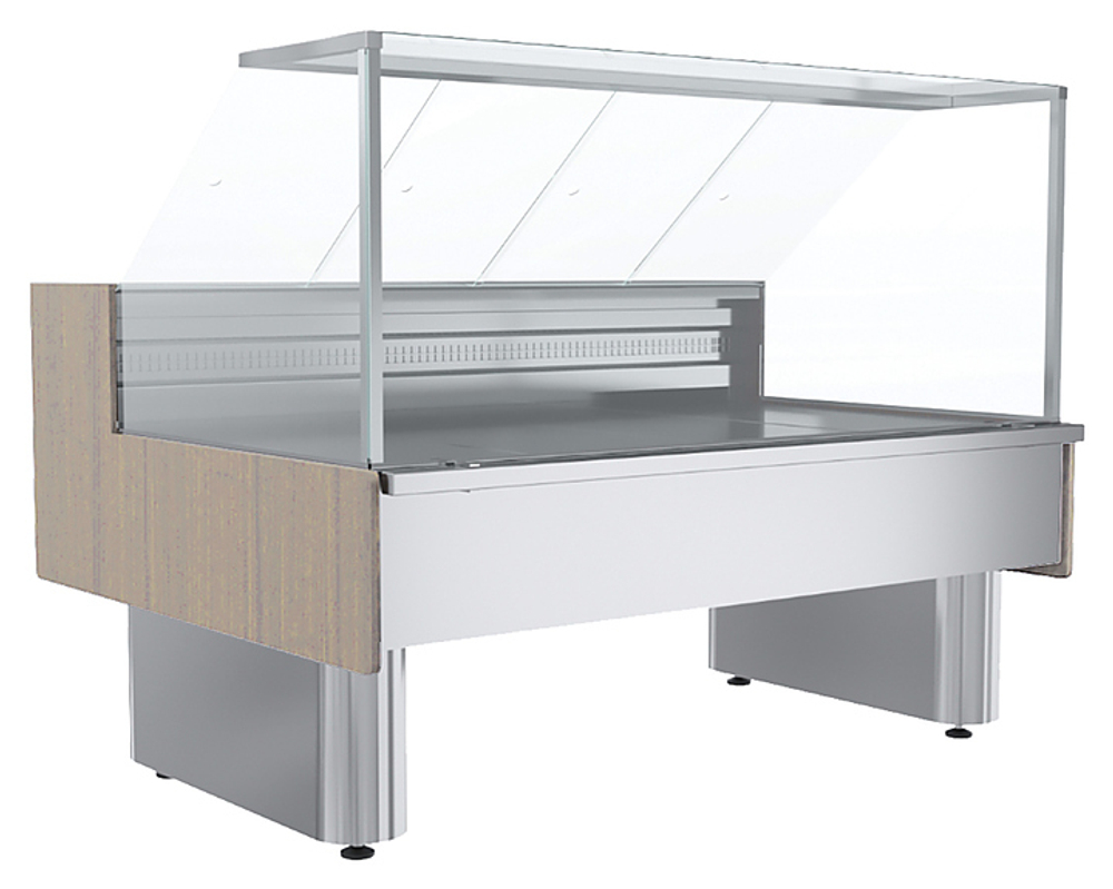 Витрина морозильная Carboma GC110 SL 1,25-1-1 (ВХСн-1,25 GC110) (статика, выносной агрегат, без боковин)