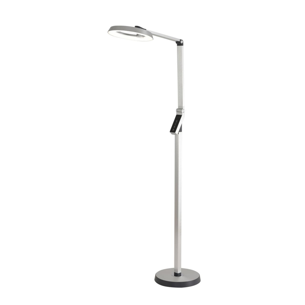 8333/15FL LEDIO LN26 458 серебро, металл/пластик Торшер LED 15W 3000/4000/6000K CCT/диммер/LCD 220-240V GENRI
