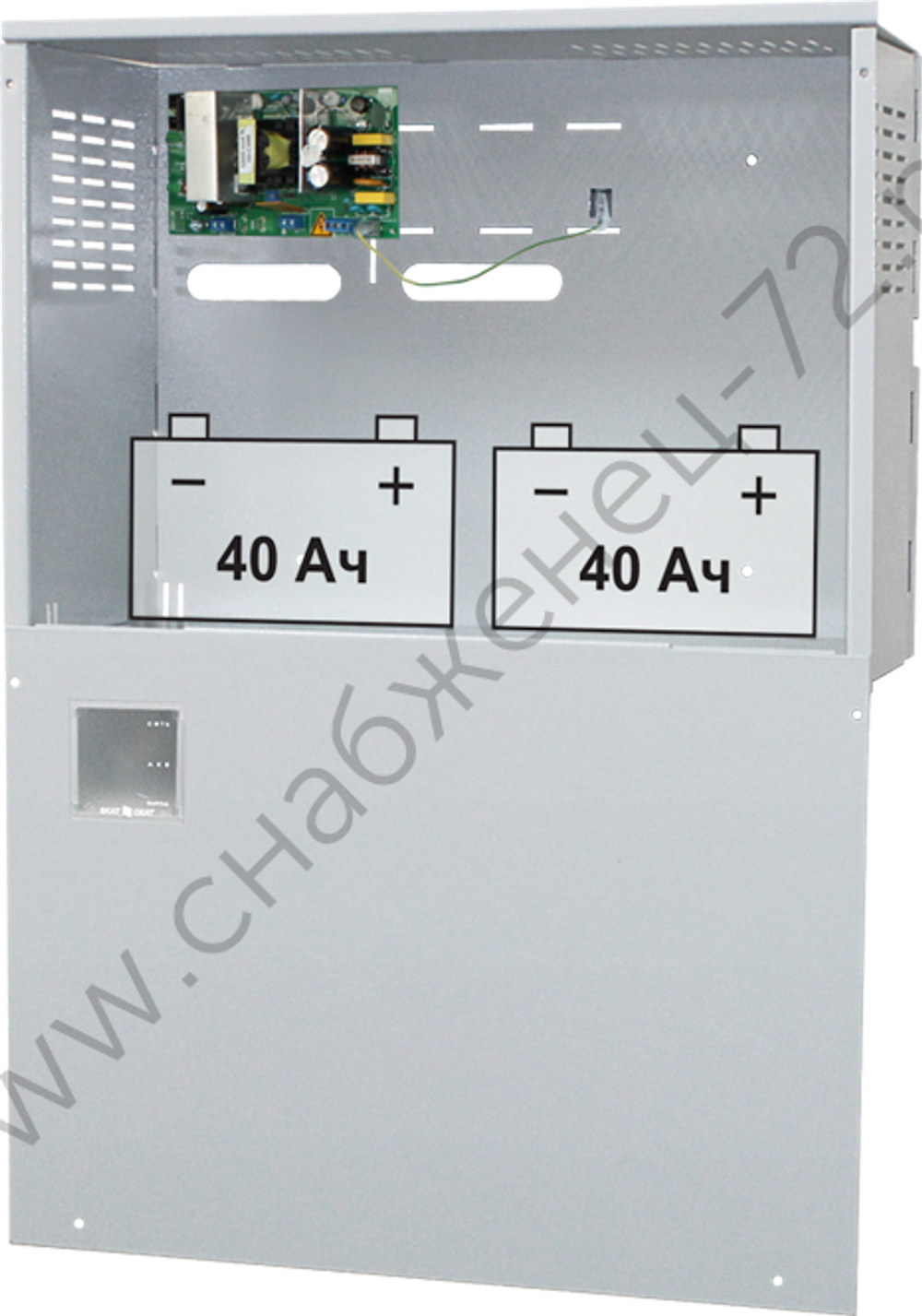 СКАТ-2400И7 исп.5000 (СКАТ ИБП-24/4,5-2x40) источник питания 24В 4,5А корпус под АКБ 2х40 Ач СС ТР