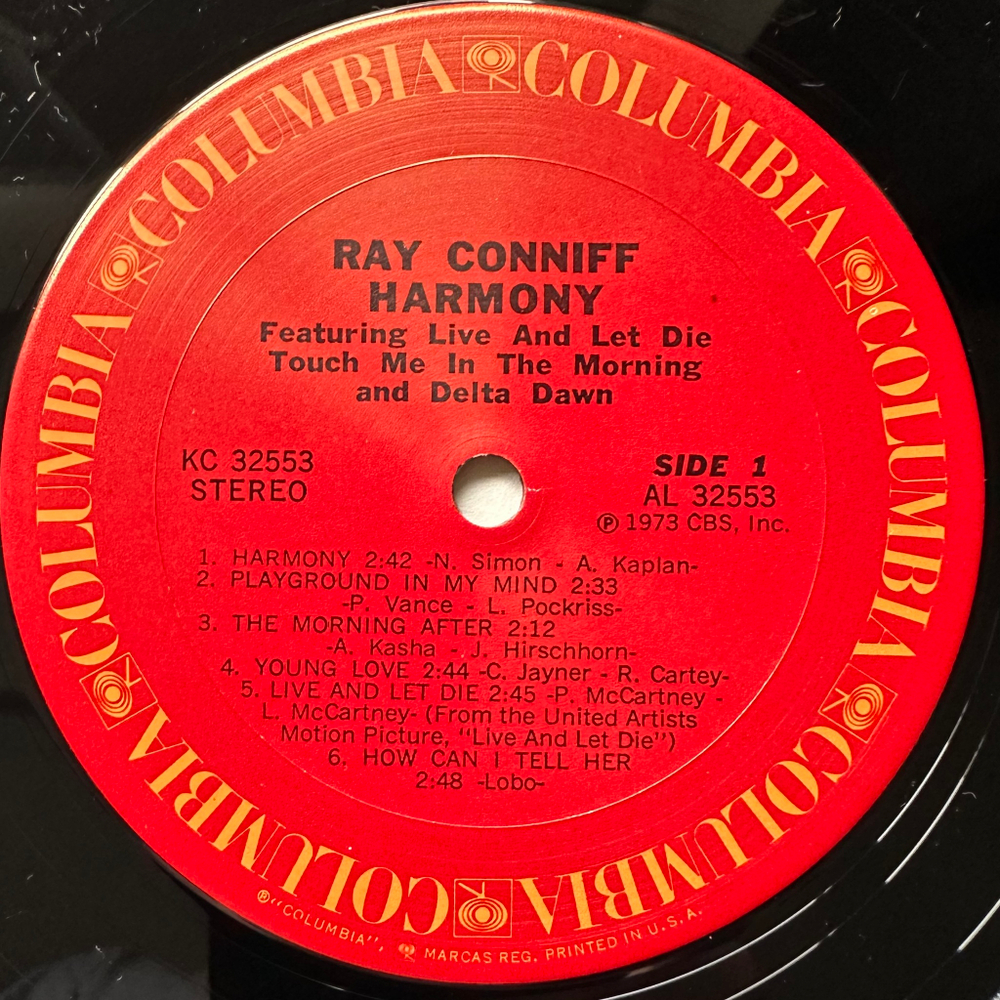 Ray Conniff - Harmony (США 1973г.)