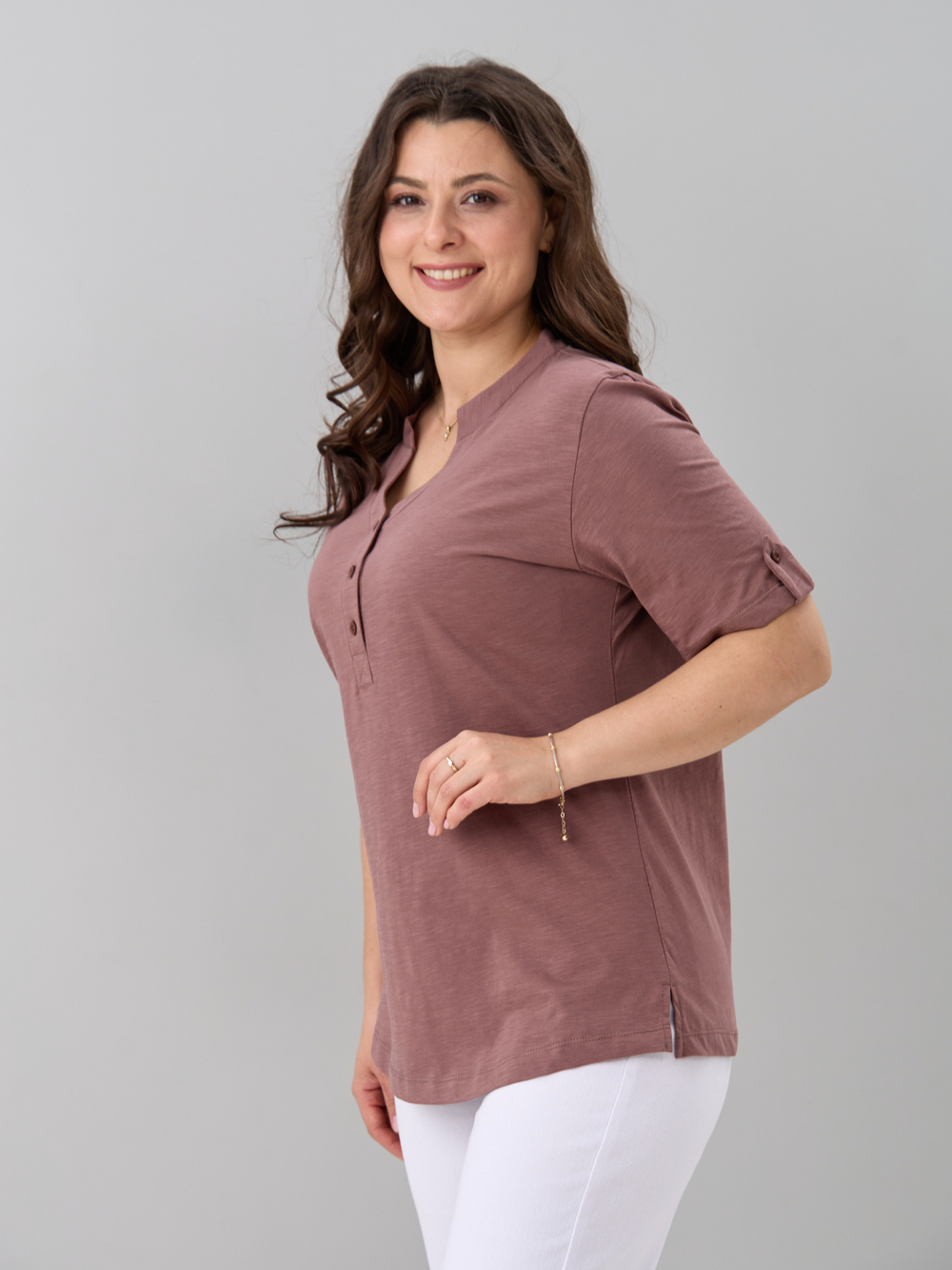 Блузка БЛ-122/фламли-кофе