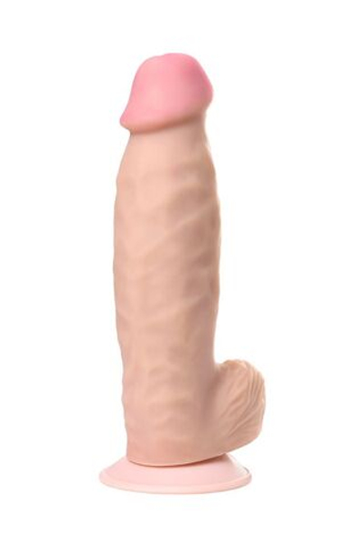 Телесный реалистичный фаллоимитатор для фистинга на присоске - 34 см. (Цвет: телесный)