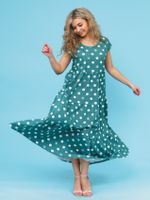 824 Платье "Горох/хаки" SveTekst (Акция)