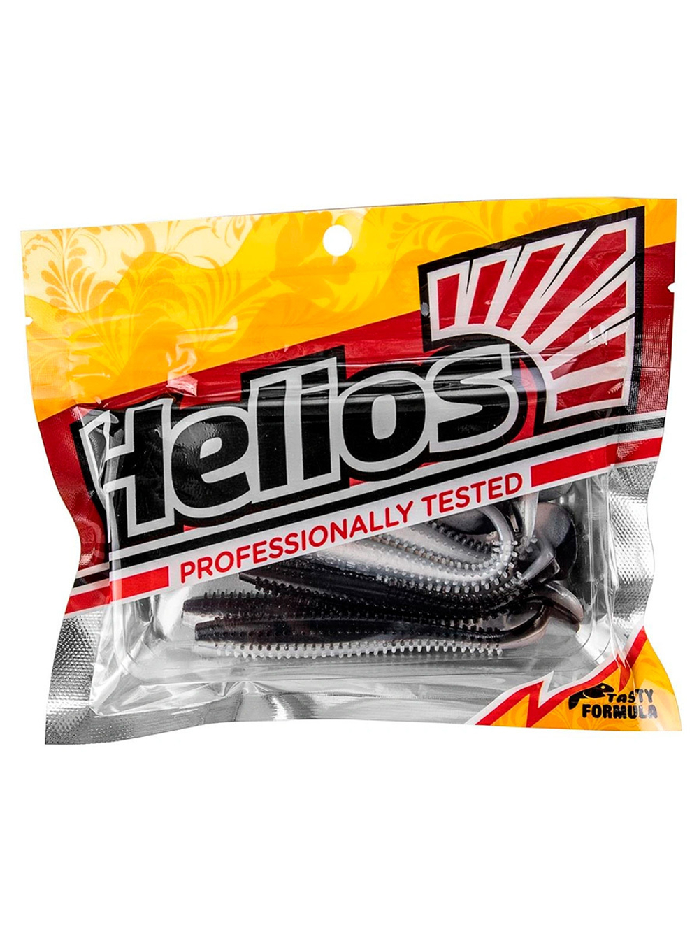 Виброхвост Helios Shaggy 5,12"/13 см Black & White 5шт. (HS-18-023)