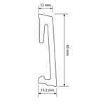 Плинтус SALAG ALPHA Grey 60 мм