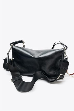 ZARA СУМКА С ПОДВЕСКАМИ, ЧЕРНЫЙ