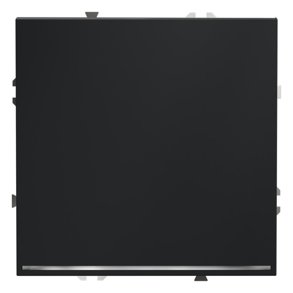 Проходной переключатель встраиваемый VOLTUM S70 одноклавишный с подсветкой 10А, (графит)