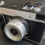 №27 Фотоаппарат "Смена 8М" в родном футляре , бакелит, Ленинградское оптико-механическое объединение, г. Ленинград, СССР, 1970-1990 гг.