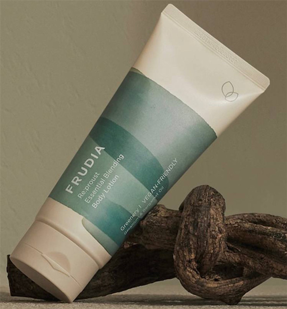 Смягчающее молочко для тела Сила растений с маслами Герани и Бергамота Frudia Re:Proust Essential Blending Body Lotion Greenery 200мл