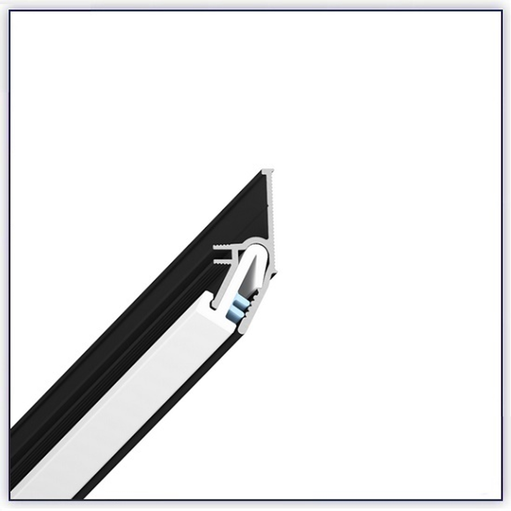 Профиль теневой LumFer Clamp Umbra перфорированный (2.0м) черный, пог. м