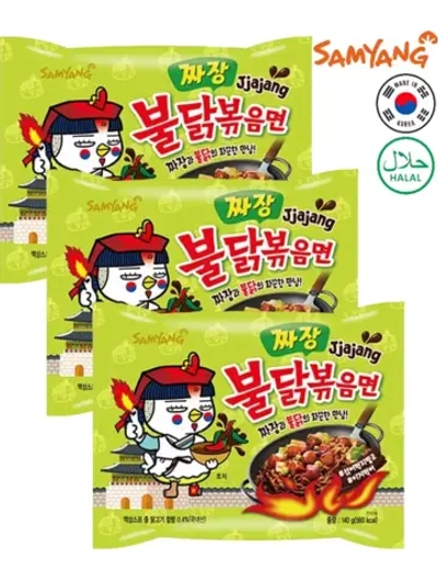 Лапша острая со вкусом курицы в соусе Чачжан 140 г * 3 шт