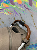 Коляска прогулочная Babalo 2022 Коричневый текстиль на белой раме с сумкой