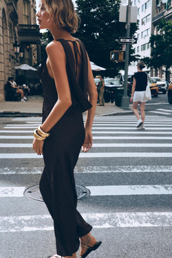 ZARA АТЛАСНОЕ ПЛАТЬЕ МИДИ, КОРИЧНЕВЫЙ