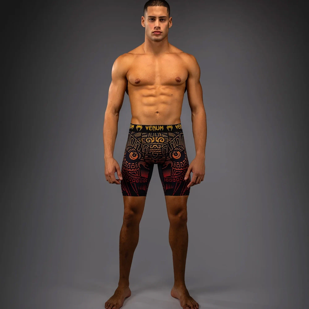 Компрессионные Шорты Venum Quetzal Fury Vale Tudo black/fury red/tangerine